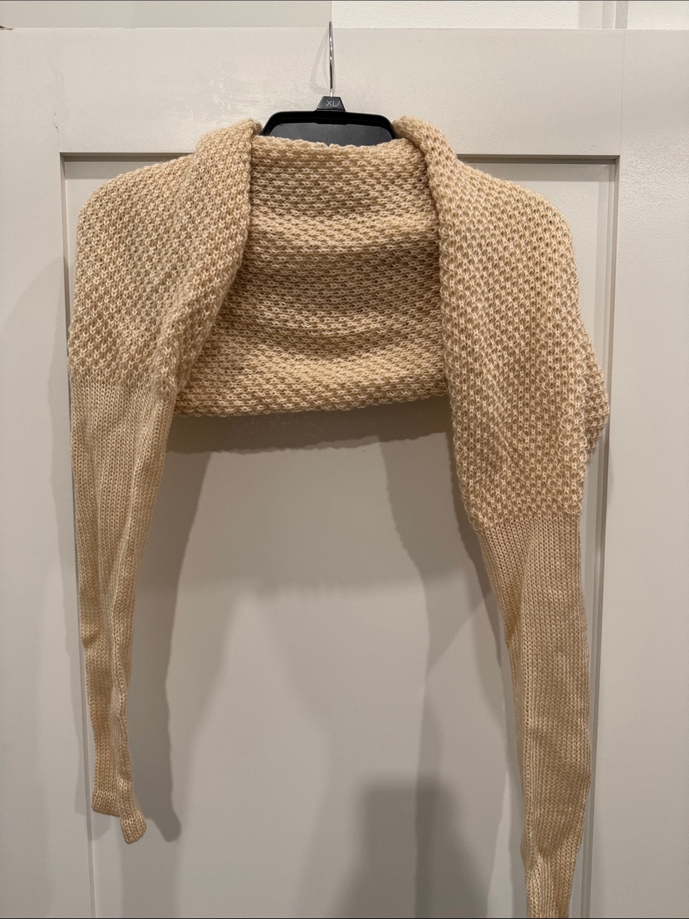 Women's Cropped Knit Bolero Sweater - Cream